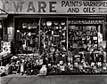 Hardware store on the Bowery in Manhattan (1938)