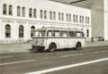 Berlin: abgestellter Obus-Anhänger in der Nebenverkehrszeit, 1970