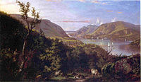 "View of the Hudson Highlands, West Point", 1862