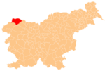 The location of the Municipality of Kranjska Gora