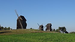 A group of windmills from the 19th century