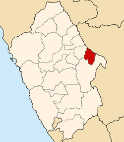 Location of Antonio Raymondi in the Ancash Region