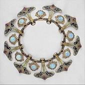 Necklace; by René Lalique; 1897–1899; gold, enamel, opals and amethysts; overall diameter: 24.1 centimetres (9.5 in); Metropolitan Museum of Art (New York City)