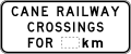(W5-Q01) Start of Cane Railway Crossings (used in Queensland)