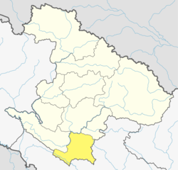 Location of Salyan District (dark yellow) in Karnali