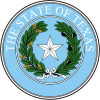 The seal of the State of Texas.