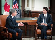 Secretary Blinken with Canadian Prime Minister Justin Trudeau in Ottawa, Canada, October 2022
