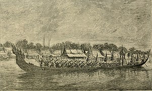 Illustration of Royal Barge Anantanakkharat, 1873.