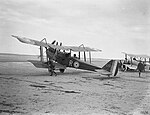 R.E.8 einer britischen Squadron an der Westfront bei Le Crotoy am 9. Juli 1918