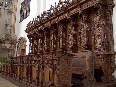 Choir stalls by Michael Obermüller (1633), transferred from Garsten Abbey in 1856