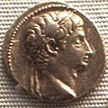 Augustus auf einem römischen Denar, Kopfbild