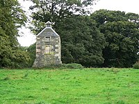 A substantial doocot in the grounds of Balcarres House