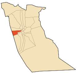 Location of Ourmes commune within El Oued Province