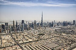 Skyline des Stadtzentrums mit Burj Khalifa, 2015