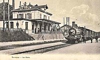 Bahnhof Bussigny um 1905, mit B 3/4 der ehemaligen JS