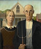 Grant Wood, American Gothic, 1930, Art Institute of Chicago, Social Realism