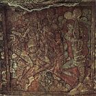 Floating Figures Dancing, Wandmalerei, ca. 850, Indien