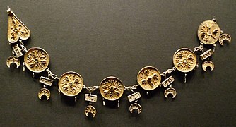 Silver necklace, c. AD 600-650