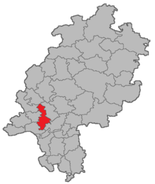 Lage des Amtsgerichtsbezirks Königstein in Hessen