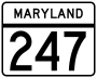Maryland Route 247 marker