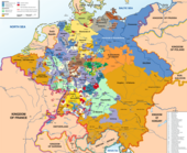 colorful map indicating the states of the Holy Roman Empire