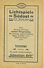 Programmheft der Lichtspiele Südost in der Köpenicker Straße 36–38 vom 9. bis 11. September 1919, Eintritt für Kinder 25 Pfennig