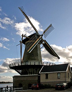Wind mill "Windlust" in Nieuwerkerk aan den IJssel