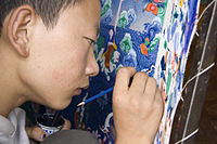 Painting Thangka in Lhasa, Tibet (2006)