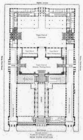 Pennsylvania Station street level floor plan