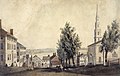 This 1822 painting depicts the church and surrounding buildings