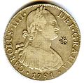 Karl IV. mit antikisierendem Lorbeerkranz, Münze