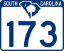 South Carolina Highway 173 marker