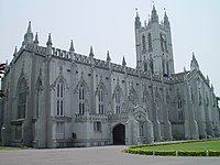 St. Paul's CNI Cathedral, Calcutta is one of the finest examples of Gothic Revival architecture in India.[164]