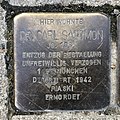 „Hier wohnte Dr. Carl Salomon“, Jahrgang 1881, nach Entzug der Bestallung 1939 unfreiwillig verzogen nach München, 1942 nach Piaski deportiert und ermordet