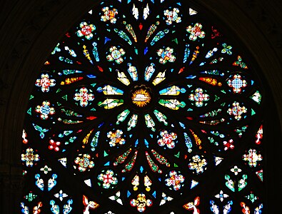 Detail of west rose window (click 2x to enlarge)