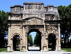 The Triumphal Arch of Orange in Orange, Vaucluse (20 BC)