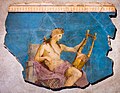 Apollo Kitharoidos. Painted plaster, Roman artwork from the Augustan period.