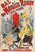 Bal au Moulin Rouge, Place Blanche, poster by Jules Chéret, 1889