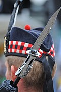 The Argyll and Sutherland Highlanders, 5th Battalion The Royal Regiment of Scotland (5 SCOTS) soldier wearing Glengarry cap on parade in Dumbarton, Scotland, 2011