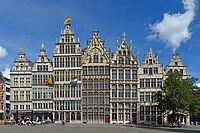 Guildhalls at the Grote Markt in Antwerp