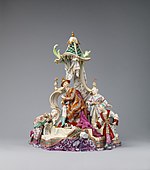 Audience of the Chinese Emperor; 1766; hard-paste porcelain; overall: 39.8 × 33.2 × 21.7 cm; Metropolitan Museum of Art