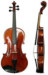 Viola shown from the front and the side
