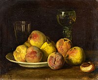 Stillleben mit Früchten und zwei Gläsern, 1878