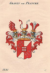 Counts von Pranckh zu Pux coat of arms (Austrian Monarchy Roll of Arms, 1837)