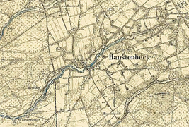 Haustenbeck, Kartenausschnitt Messtischblatt Senne, Stand 1897