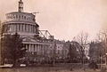 Image 51The U.S. Capitol dome was under construction during Lincoln's first inauguration on March 4, 1861, five weeks before the start of the American Civil War. (from Washington, D.C.)