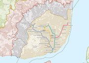 Lisbon Metro network in January 2003, after the Telheiras–Campo Grande segment of the Green Line was completed.
