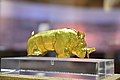 The gold rhino statuete in the Mapungubwe Museum