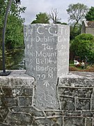 A milestone in Mountbellew, County Galway