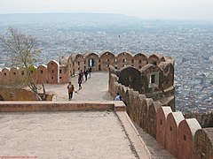A bastion at Nahargarh Fort in Jaipur, India